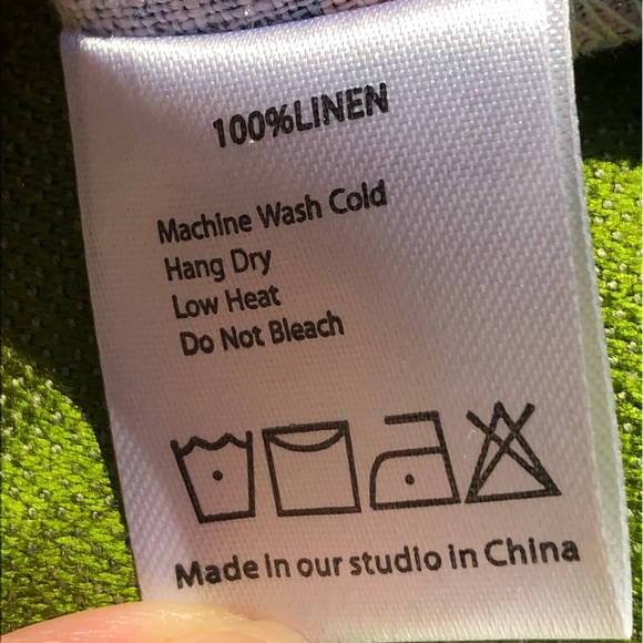 Print All Over Me XXXL 100% Linen Shirt Dress - Picture 13 of 13